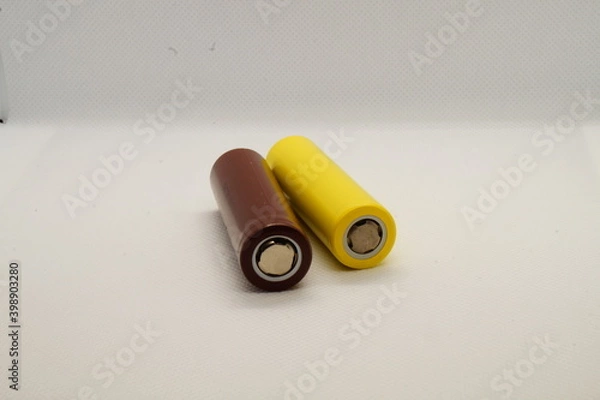 Obraz Battery close-up on a light background