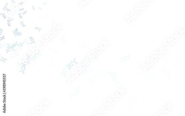 Fototapeta Light BLUE vector template with artificial intelligence structure.