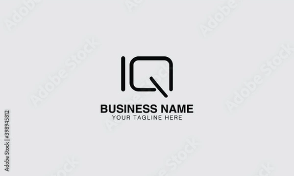 Obraz IQ I Q initial modern minimal creative logo vector template image
