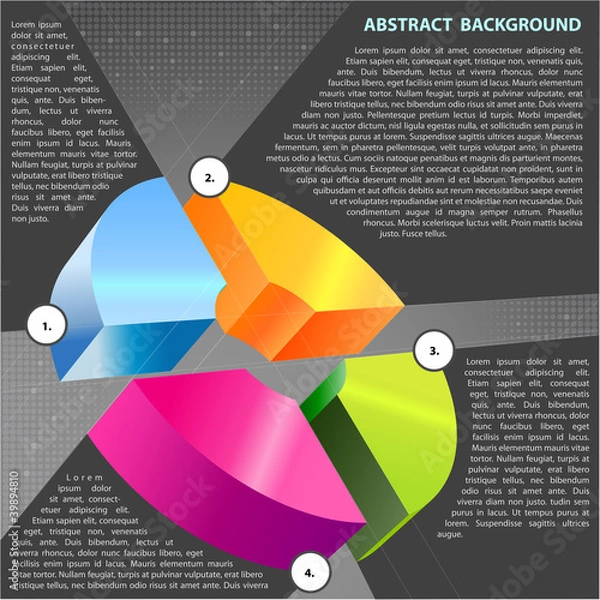 Fototapeta Abstract vector background with cross graph