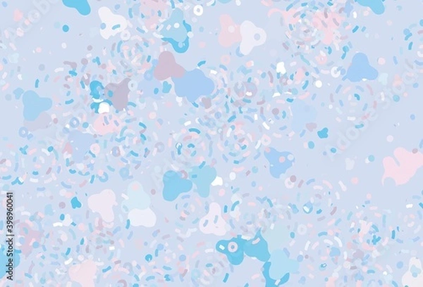 Fototapeta Light Pink, Blue vector texture with abstract forms.