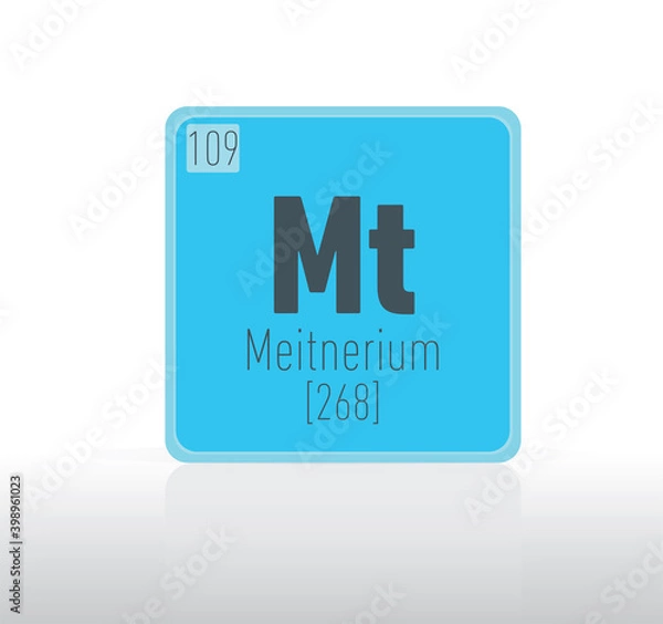 Fototapeta Meitnerium periodic table single element. 