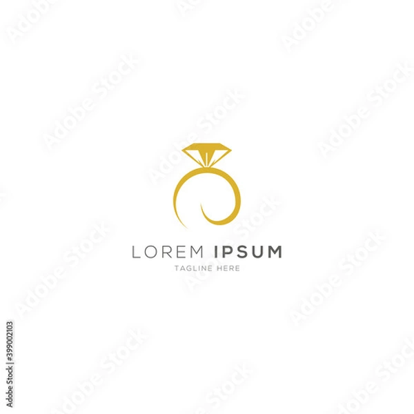 Obraz Simple jewelry ring logo design