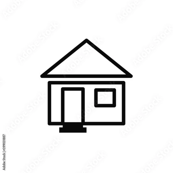 Fototapeta house flat icon vector illustration