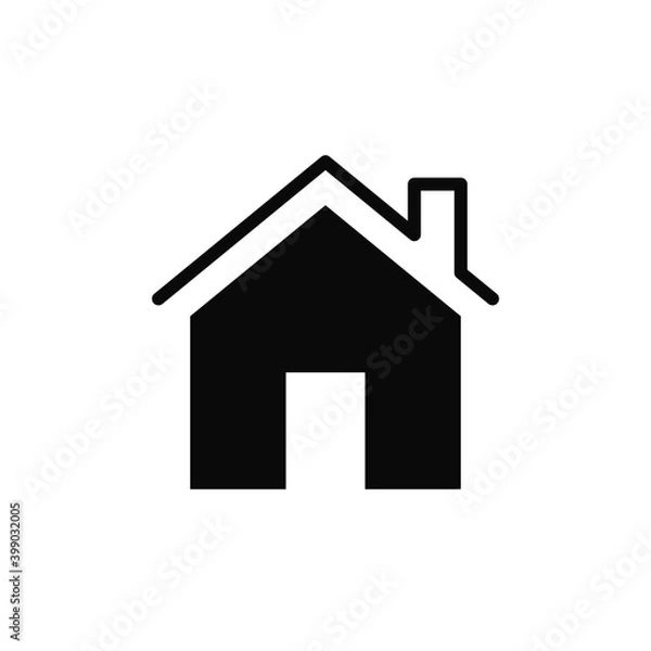 Fototapeta house flat icon vector illustration