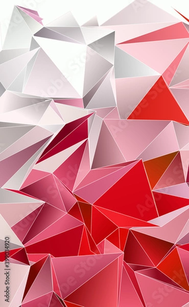 Fototapeta 3d Triangles, abstract  background. Design wallpaper.