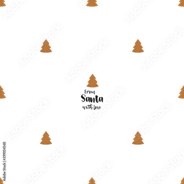 Obraz A Christmas seamless pattern with gingerbread cookies