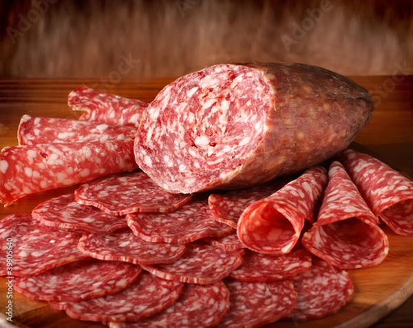 Obraz Pokrojone salami