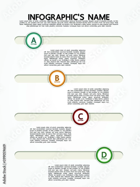 Fototapeta Timeline lable infographic template