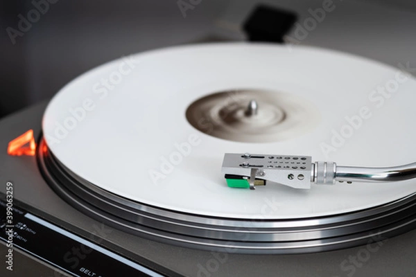 Fototapeta White vinyl records