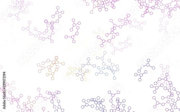 Obraz Light Multicolor vector background with forms of artificial intelligence.