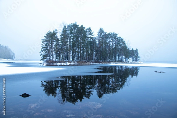 Obraz lake in winter