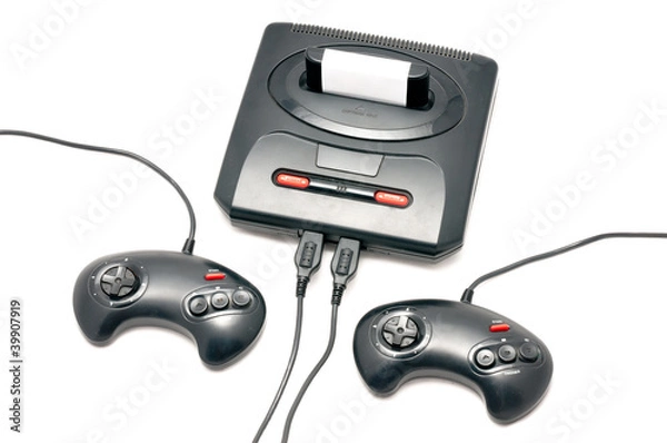 Fototapeta Isolated black retro console