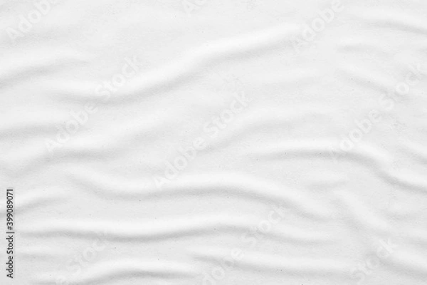 Fototapeta Blank white crumpled and creased paper poster texture background