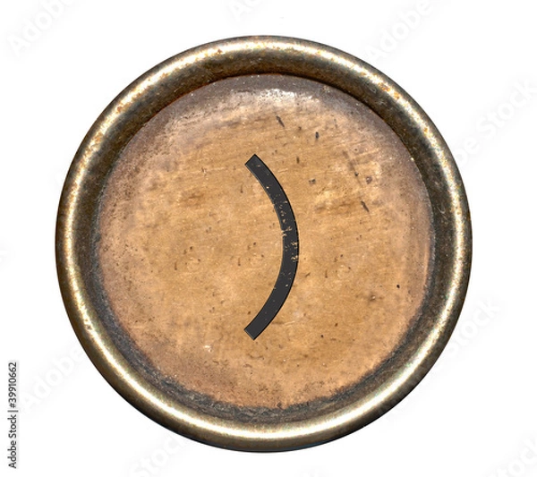 Fototapeta Font consisting of keys of a typewriter