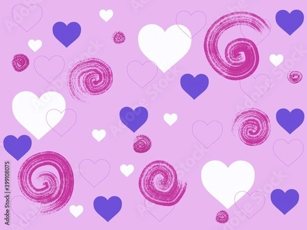 Obraz pattern. Valentine's day. Digital illustration