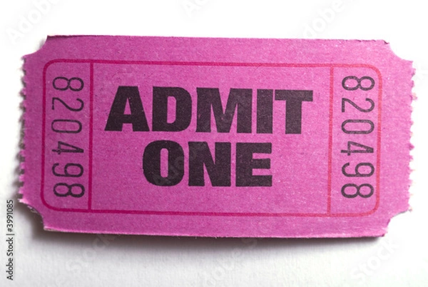 Obraz admit one ticket