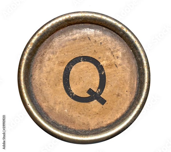 Fototapeta Font consisting of keys of a typewriter