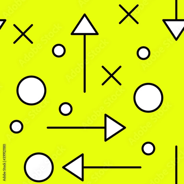 Fototapeta Creative modern seamless geometrical shape pattern
