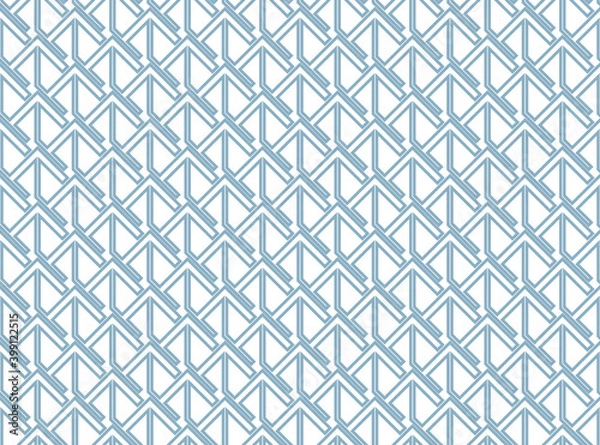 Fototapeta Abstract geometric pattern. A seamless vector background. White and blue ornament. Graphic modern pattern. Simple lattice graphic design