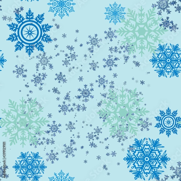 Obraz seamless pattern with snowflakes