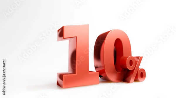 Obraz Red price promotion symbol , 3D render