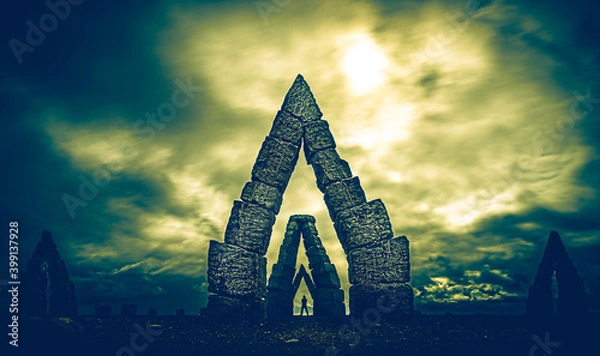 Obraz sunset over the city