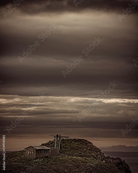 Obraz house at sunset