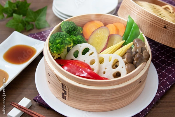 Obraz 野菜のせいろ蒸し