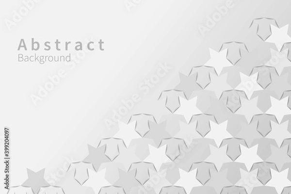 Fototapeta Star Geometric Background.  Bottom Corner Star Pattern Concept. 3D paper concept. Vector Design.