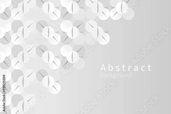 Fototapeta Circle Geometric Background. 3D paper concept. Vector Design.
