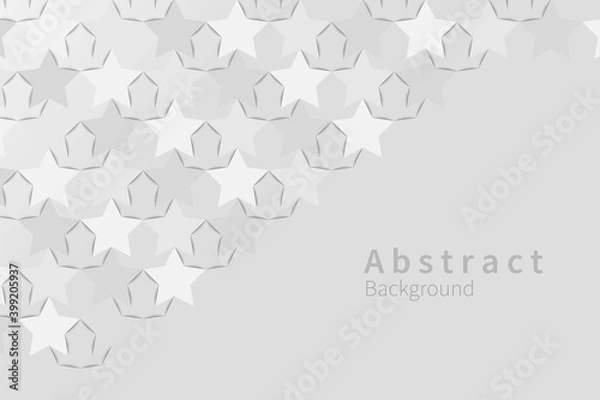 Obraz Star Geometric Background. 3D paper concept. Vector Design.