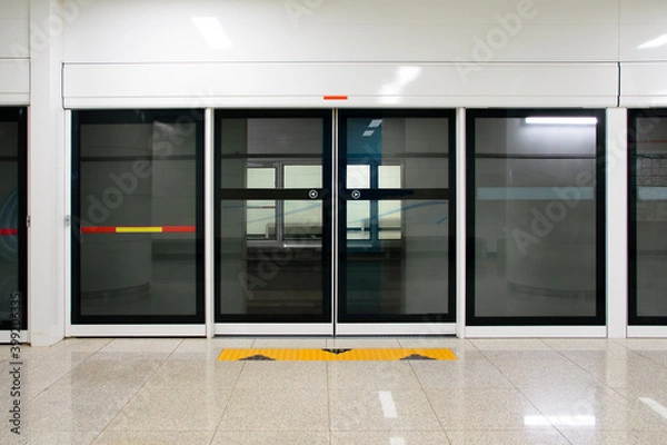 Obraz Korean Subway Platform and Screen Door
