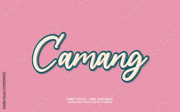 Obraz Font Style Editable, Camang Typhograpy