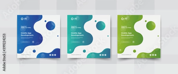 Obraz Mobile apps social media post design	
