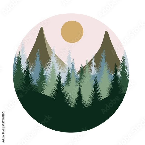 Obraz the mountain and the forest