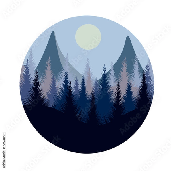 Obraz the mountain and the forest