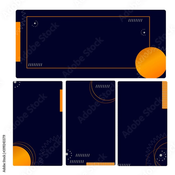 Obraz Infographic, vector illustration, template on a blue background