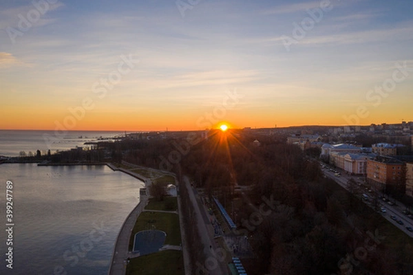 Obraz sunrise in city