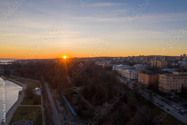 Obraz sunrise in city