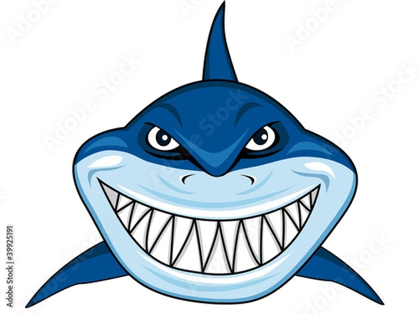 Obraz Angry Shark Cartoon