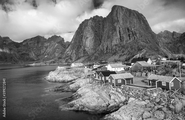 Fototapeta Hamnoy, Lofoty, Norwegia	