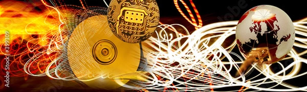 Fototapeta data communication  header