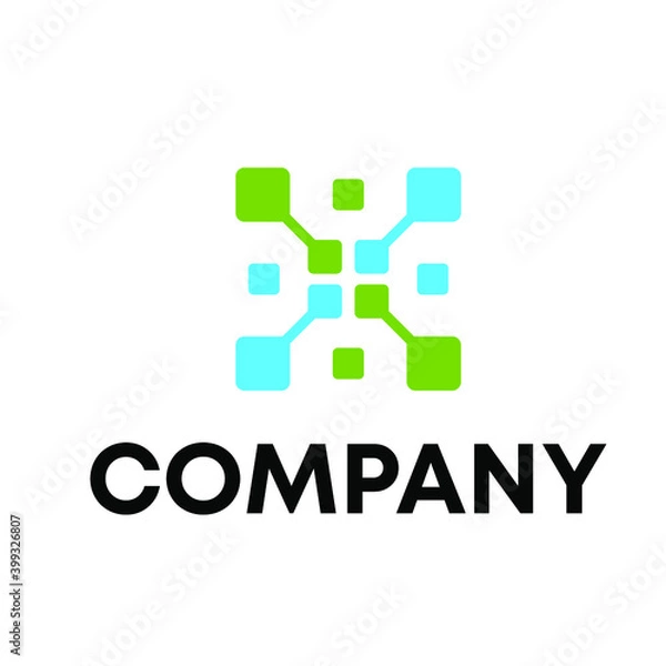 Fototapeta data pixel logo