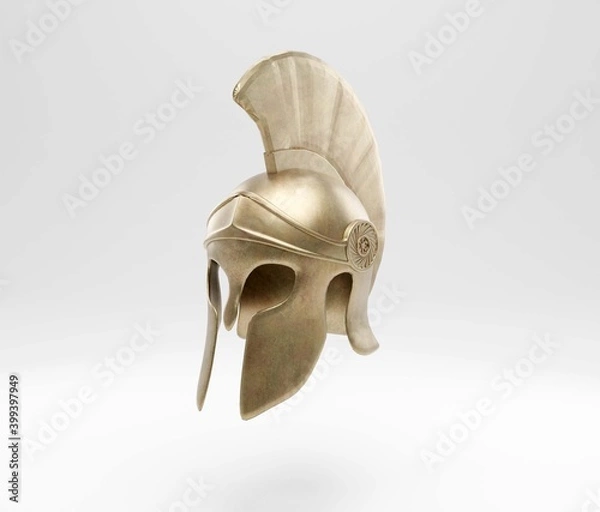 Obraz 3d rendering ancient greek military warrior helmet
