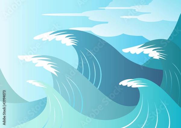 Obraz High Seas - Huge waves break