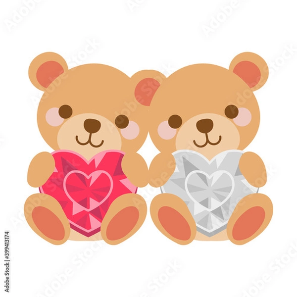 Obraz 可愛いクマのイラスト素材 Cute bear