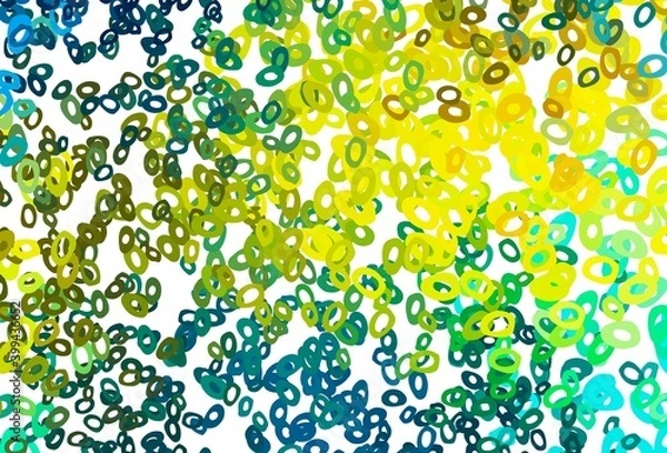 Fototapeta Dark Blue, Yellow vector pattern with spheres.