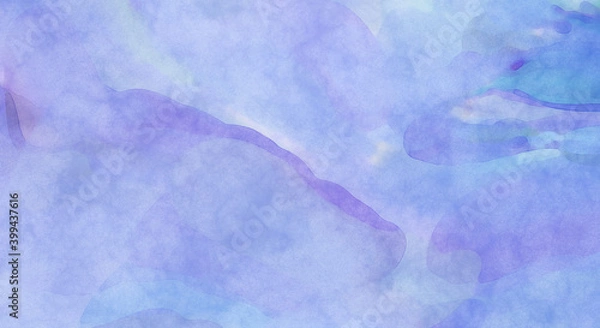 Fototapeta Soft watercolor wallpaper. Artistic painting with softly brushed colors. Pastel colors dabbed background. Painted abstract wall art.