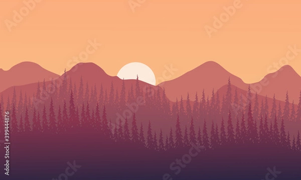 Obraz Beautiful view of nature in the afternoon. City vector